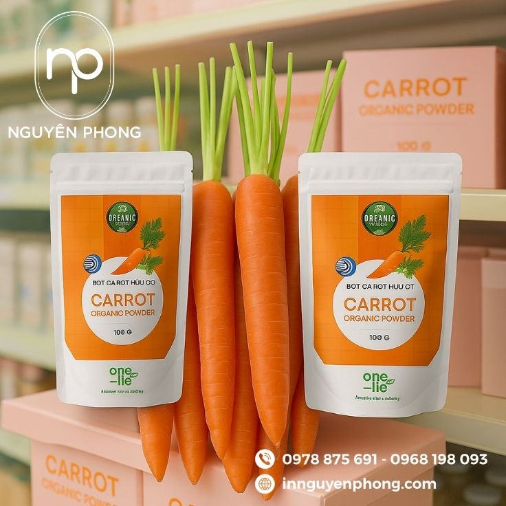 Mẫu tem dán bột cà rốt